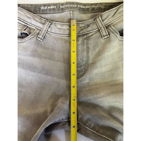 Old Navy Women's Boyfriend Straight Jeans Gray Medium Wash Size 4 - Picture 12 of 14